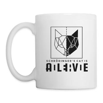 WANTED DEAD AND ALIVE PHYSIK SCHRÖDINGERS KATZE - Tasse - Weiß - Links