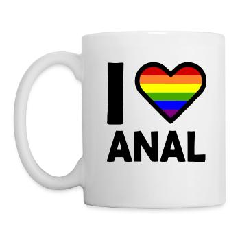 I love anal - Mug blanc - blanc - Gauche