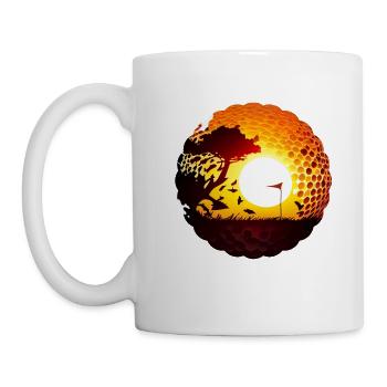 Golf, ist ein Sport für Geschick und Ausdauer - Tasse - Weiß - Links