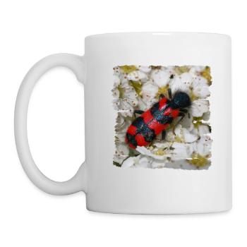 The beewolf likes bee larvae to eat - Mug - white - Left