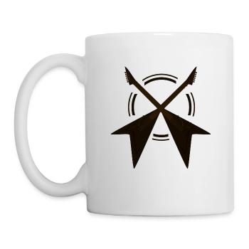 E-Gitarre - Guitar - Heavy Metal - Rock - Tasse - Weiß - Links