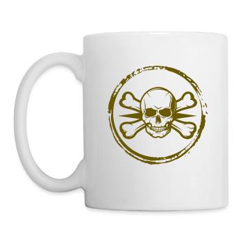 Pirate Pirate Buoy Saber Bone Skeleton - Mug - white - Left
