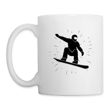 Snowboard - Freestyle Winter Boarder Urlaub Trend - Tasse - Weiß - Links