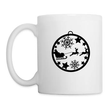 Rudolph Rentier Elch Weihnachten Christmas Xmas - Tasse - Weiß - Links