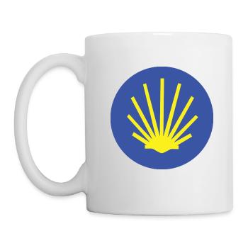 camino shell, Camino de Santiago hiking sayings shirt - Mug - white - Left