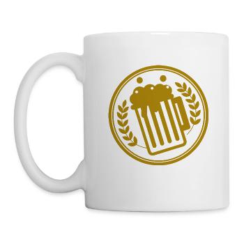 Bier - Bierkrug - Party - Bierzelt - Volksfest - Tasse - Weiß - Links