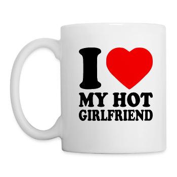 I love my girlfriend - Mug blanc - blanc - Gauche