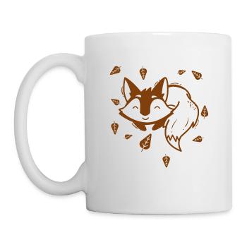 Renard - Animal, Zoo, Amoureux des animaux, Conservation de la nature - Mug blanc - blanc - Gauche