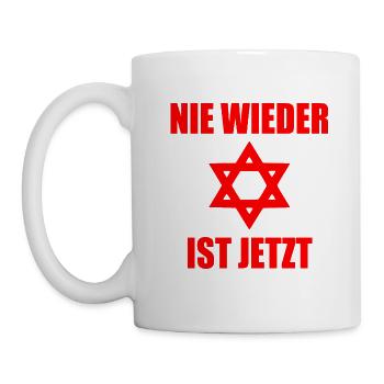 Nie wieder ist jetzt - Tasse - Weiß - Links