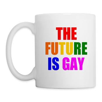 the future is gay - Mug - white - Left