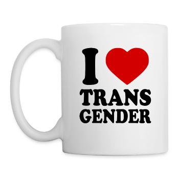 I love transgender trans gender - Tasse - Weiß - Links