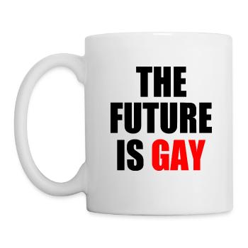 The future is gay - Mug - white - Left