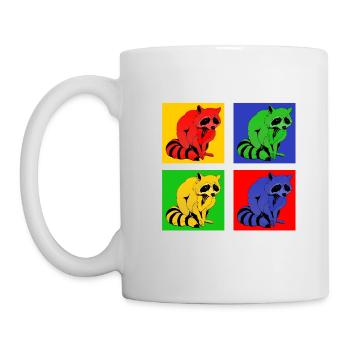 Süßer Waschbär - Tasse - Weiß - Links