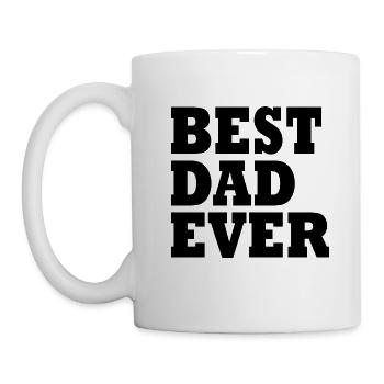 Best dad ever - Tasse - Weiß - Links