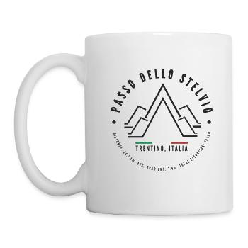 PASSO DELLO STELVIO ITALIE MOUNTAIN CLIMB CYCLISME - Mug blanc - blanc - Gauche