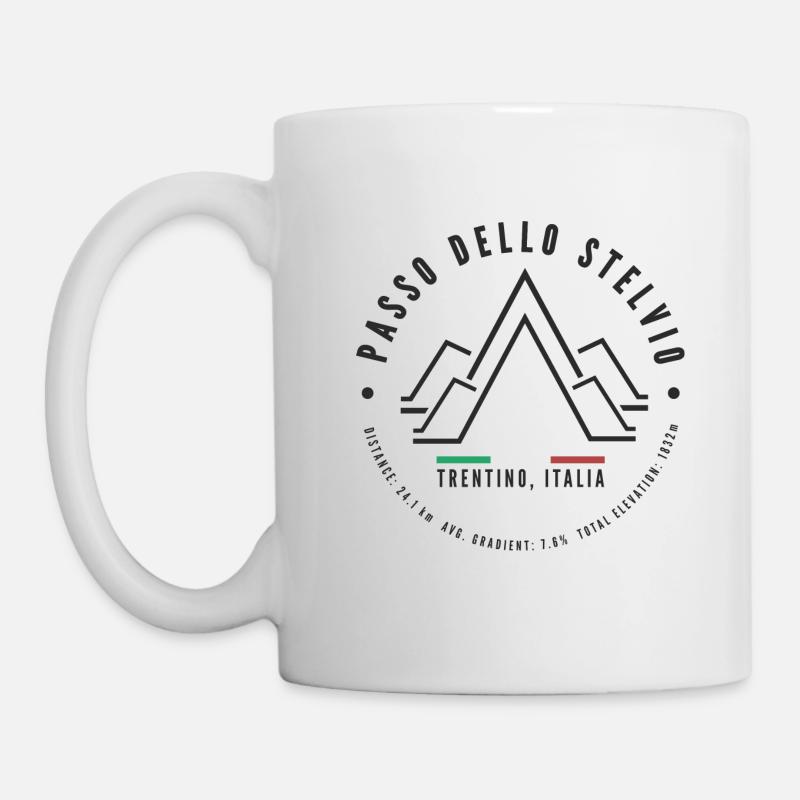 PASSO DELLO STELVIO ITALIE MOUNTAIN CLIMB CYCLISME - Mug blanc - blanc