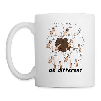 Schafherde - Tasse - Weiß - Links