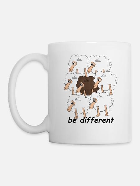 Schafherde - Tasse - Weiß