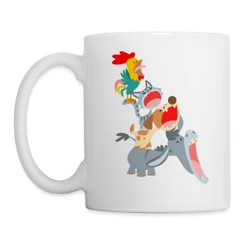 Les Musiciens de Brême par Cheerful Madness!! - Mug blanc - blanc - Gauche