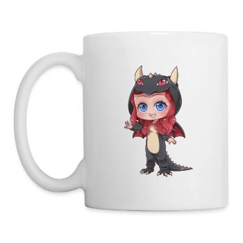 MOSBIES Drachen Cosplay Chibi Otaku Geschenk - Tasse - Weiß - Links