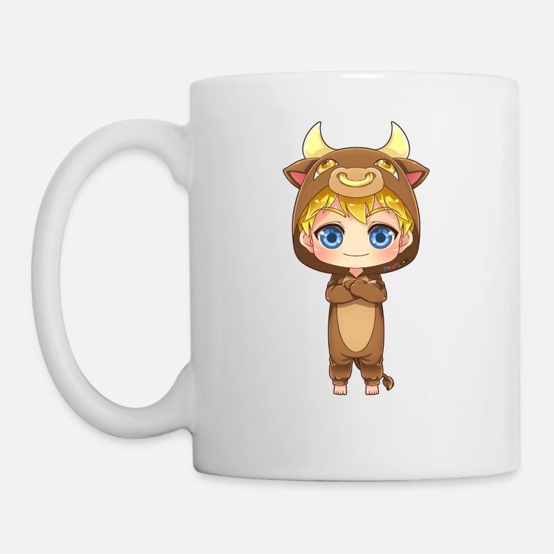 Cadeau horoscope zodiacal taureau MOSBIES - Mug blanc - blanc