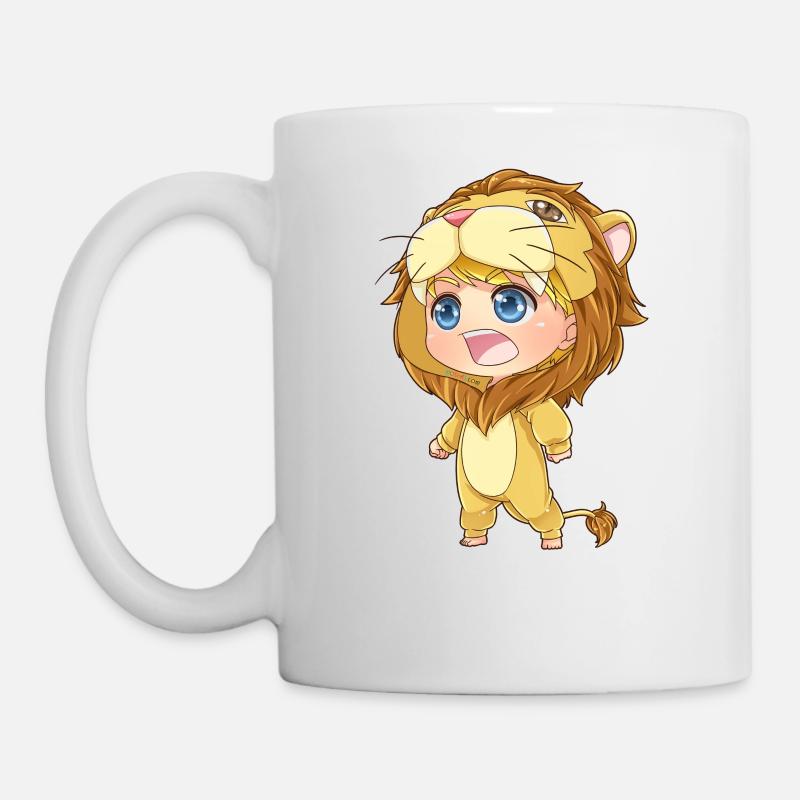 MOSBIES Löwen Horoskop Sternzeichen Löwe Geschenk - Tasse - Weiß