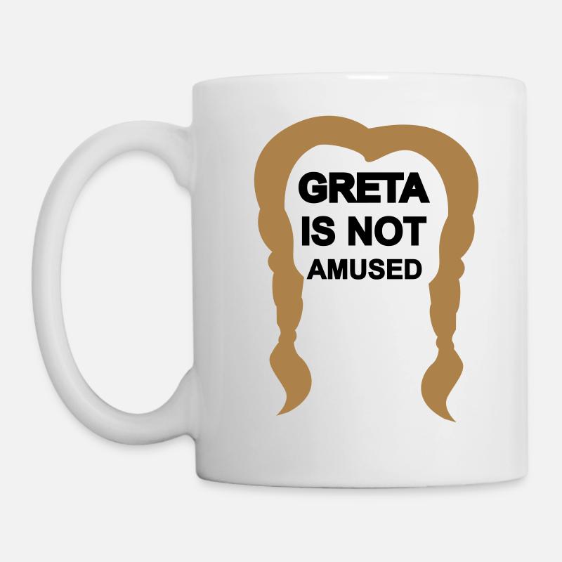 "Greta" n'est pas amusé. Auto, Diesel, Climatisation, USA - Mug blanc - blanc