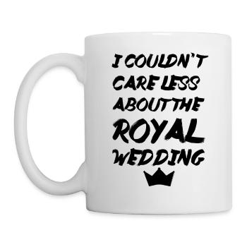 Couldn't Care Less About Royal Wedding Funny Anti - Mug - white - Left