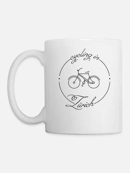 Cycling in Zürich - Tasse - Weiß