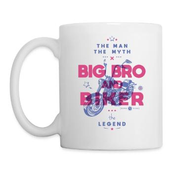 Big bro and biker the man the myth the legend - Mug - white - Left