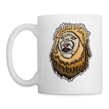 Löwe - Tasse - Weiß - Links