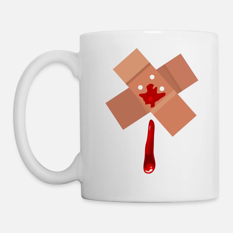 Plâtres de plaies (cœur saignant) - Mug blanc - blanc
