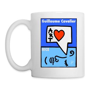 Kunst Liebe - Tasse - Weiß - Links