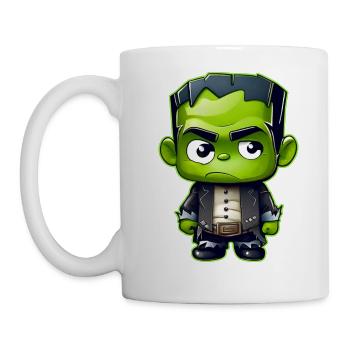 Cute little green monster - Mug - white - Left