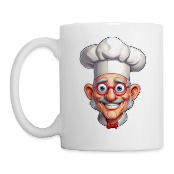 Verrückter Koch - Tasse - Weiß - Links