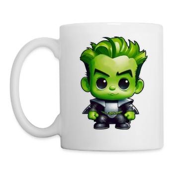 Cute green monster - Mug - white - Left