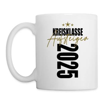 Aufsteiger Kreisklasse 2025 Aufstiegstrikot - Tasse - Weiß - Links