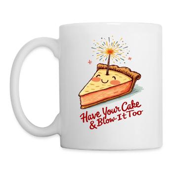 Süßer Apfelkuchen - Tasse - Weiß - Links