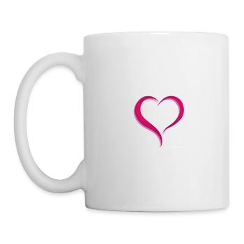 Filles gymnastique amour aparatus barres poutre plancher - Mug blanc - blanc - Gauche