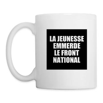 Die Jugend fickt den Front National - Tasse - Weiß - Links