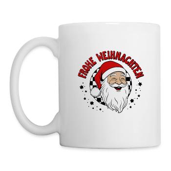 Frohe Weihnachten Ugly Christmas Sweater - Tasse - Weiß - Links