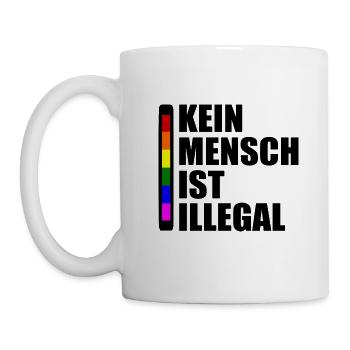 Kein mensch ist illegal - Tasse - Weiß - Links