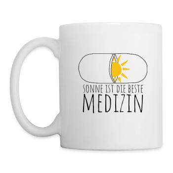 Sonne ist die beste Medizin - Tasse - Weiß - Links