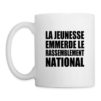 Die Jugend fickt den Rassemblement National - Tasse - Weiß - Links