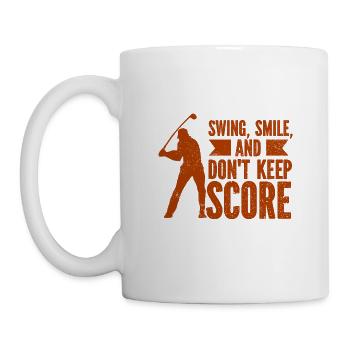 Golf - Golfclub Goldspieler Birdie Elite Luxus - Tasse - Weiß - Links