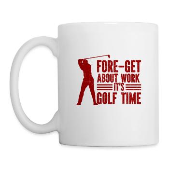 Golf - Golfclub Goldspieler Birdie Elite Luxus - Tasse - Weiß - Links
