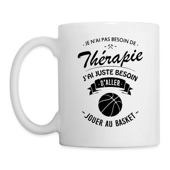 Basketball Therapy T-Shirt Basketball Basketball T-Shirt - Mug - white - Left
