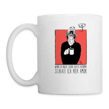 Lustige Kaffee Morgenmuffel Langschläfer Sprüche - Tasse - Weiß - Links