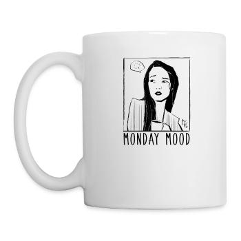 Montags Motto Spruch Statement Morgenmuffel Humor - Tasse - Weiß - Links