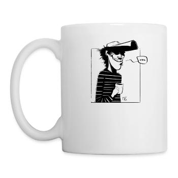 T-shirt à café Käppi Lovers Art de la rue - Mug blanc - blanc - Gauche